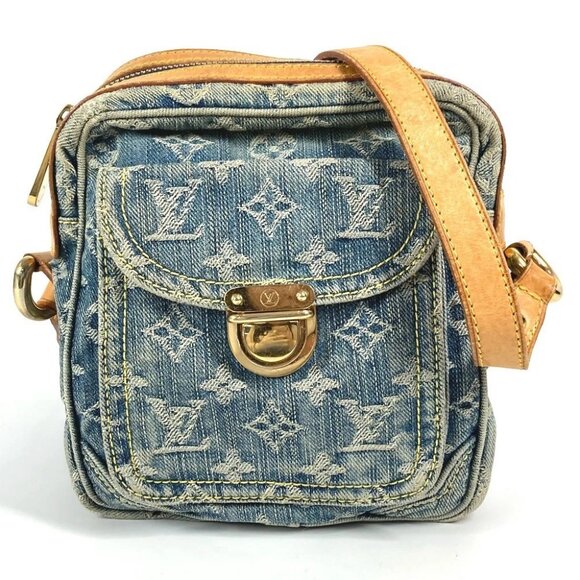 LOUIS VUITTON M95348 MonogramDenim Camera Crossbody Pochette Shoulder Bag - Picture 1 of 14